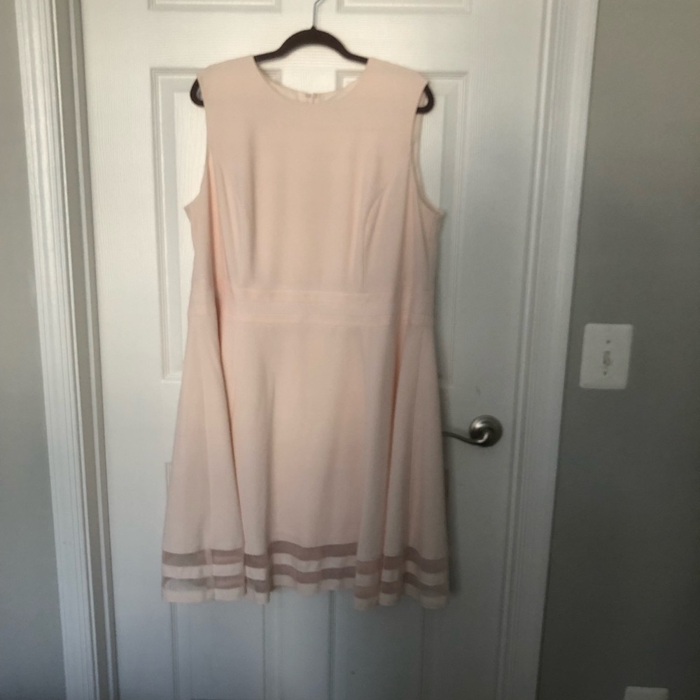 Pink Calvin Klein Fit & Flare Dress